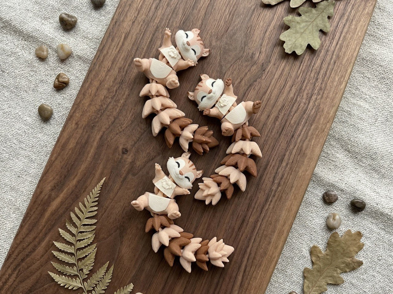 Cute Flexi Squirrel - Articulated 3D Printed Toy & Keychain