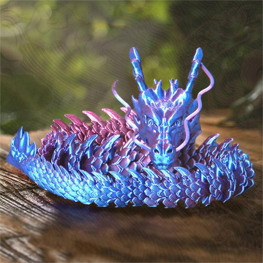Articulated Crystal Dragon-Mythical Fidget Toy for Stress Relief (3D Printed)