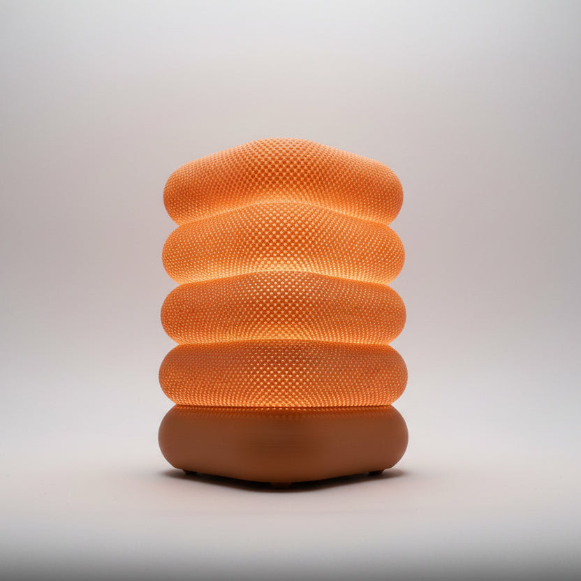 Lampe de Table 3D Design Organique | Lampe de Table Moderne | Veilleuse | Lampe de Chevet Imprimée en 3D | PLA Écologique | Cadeau Minimaliste